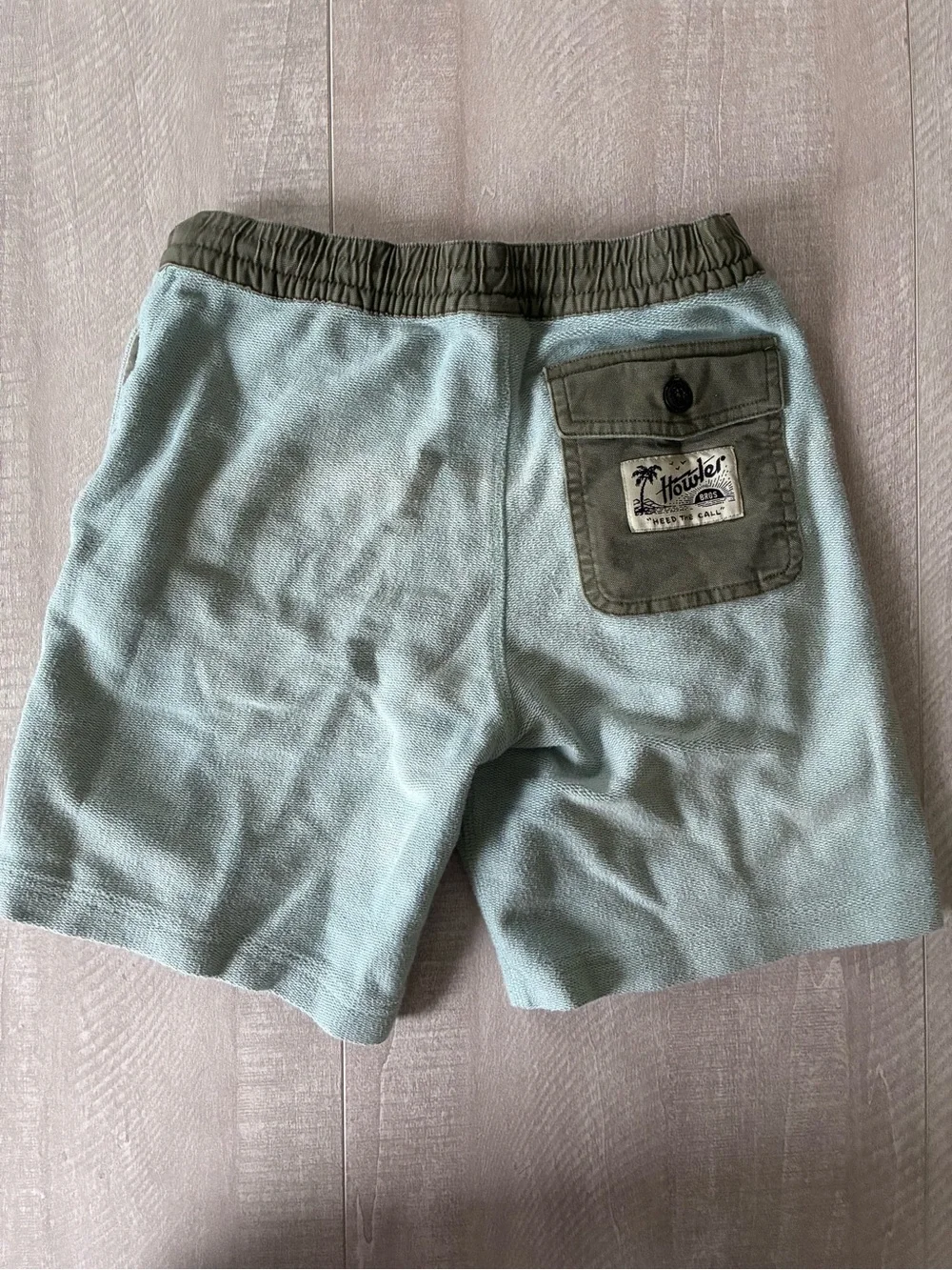 Howler Brothers Men's Mint Terry Shorts with Olive Waistband
